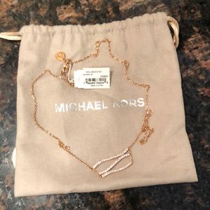Brand New Micheal Kors Rose Gold Necklace